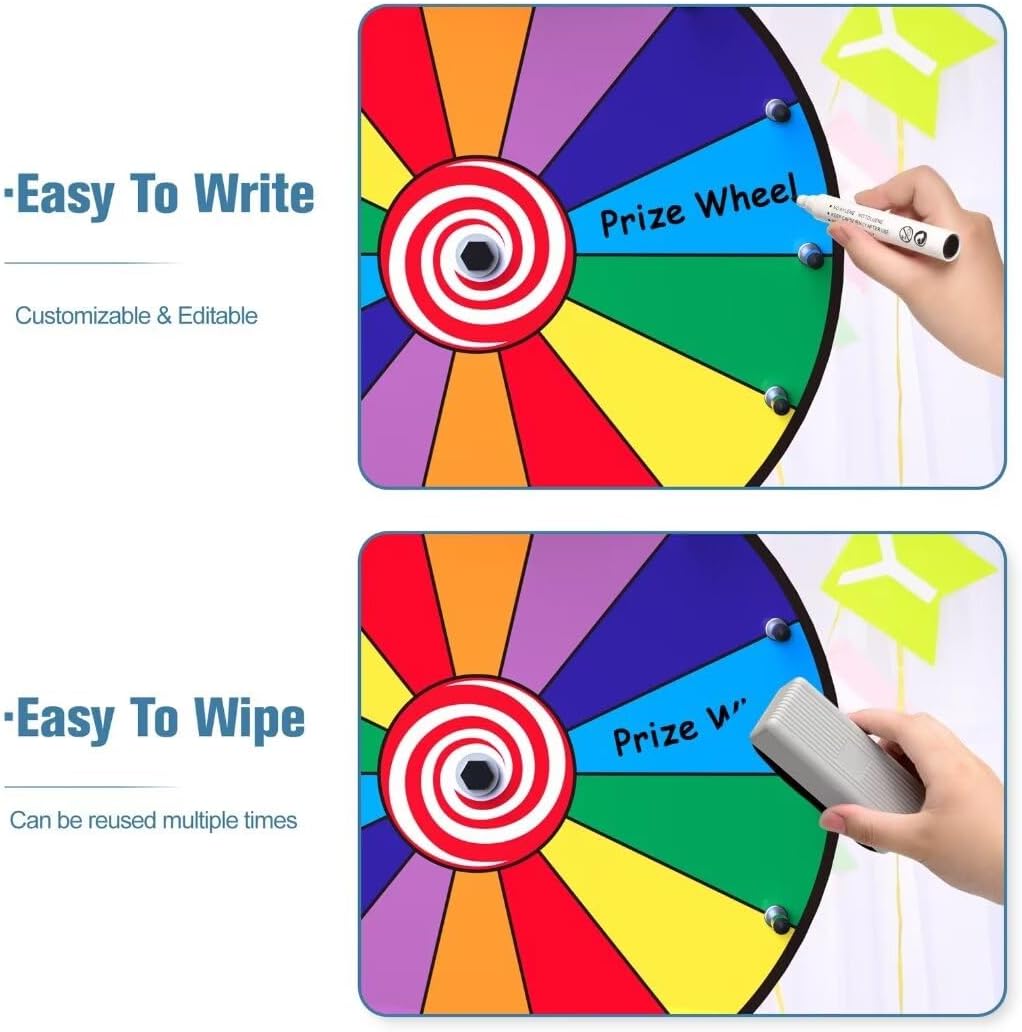 Spinning Prize Wheel with 14 Slots, Heavy Duty Base for Carnival and Trade Shows N596