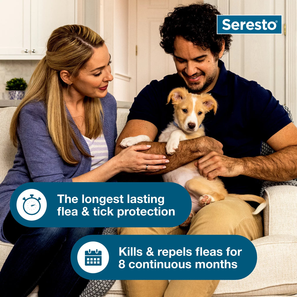Flea & Tick Prevention Collar for Large Dogs, 8-Month, 18+ lbs P1226