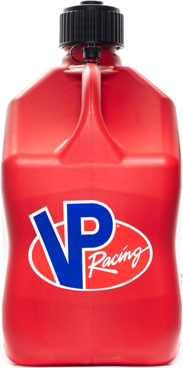 5.5-Gallon Square Motorsport Container (2 Pack) Red with 14" Deluxe Filler Hose H61862
