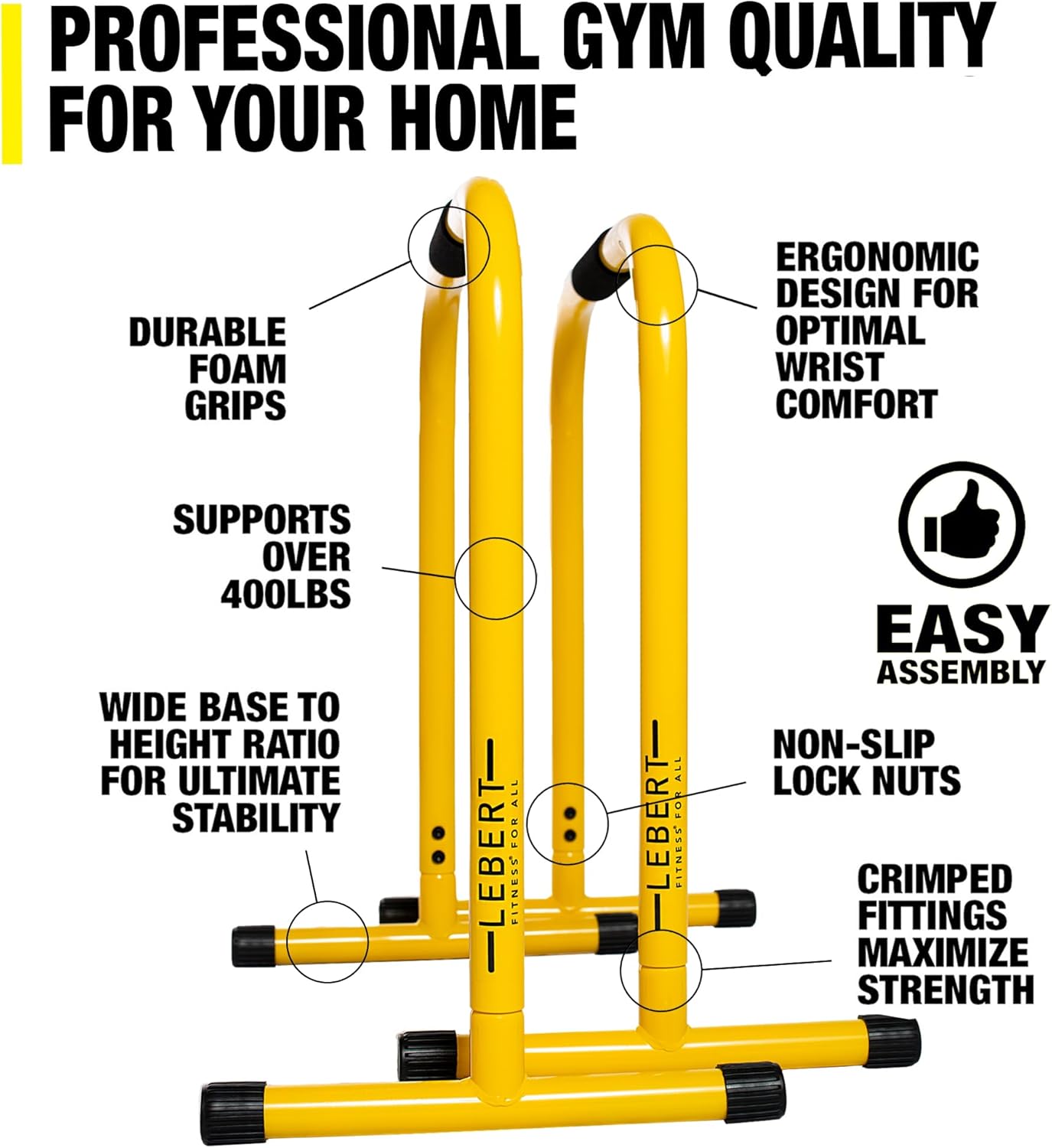 Dip Bar Stand for Home Gym Exercise Equipment with Hip Resistance Band S680821