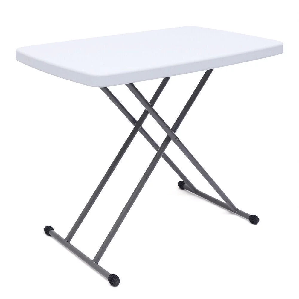 Folding Snack Table with Laptop Stand, Height Adjustable for Home F4821