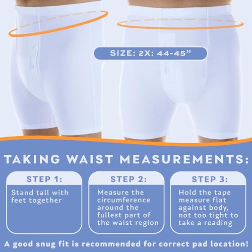 Men’s Incontinence Boxer Brief with Regular Absorbency, Reusable & Washable I411029