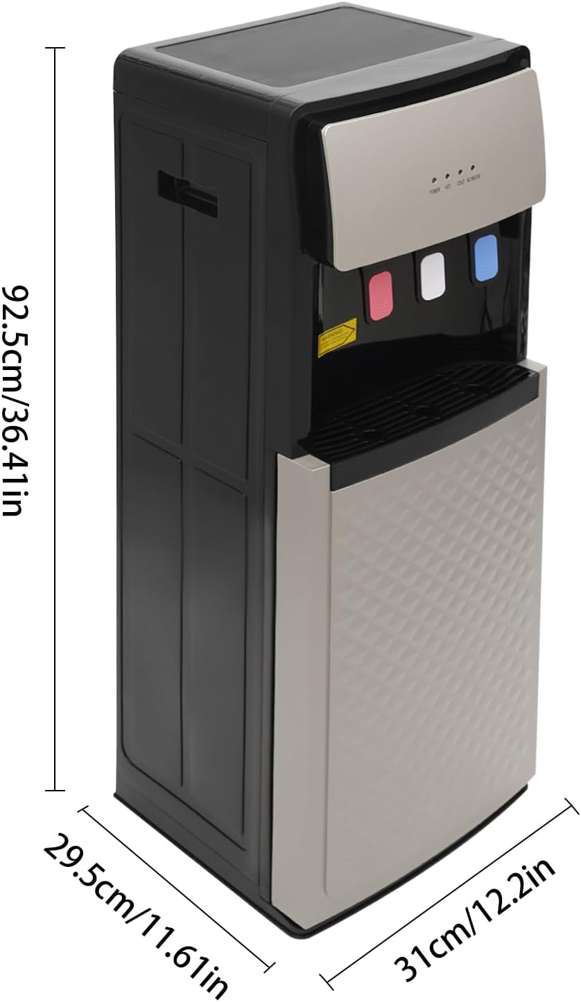 Bottom Loading Water Cooler Dispenser with Storage Cabinet and Child Safety Lock A877917