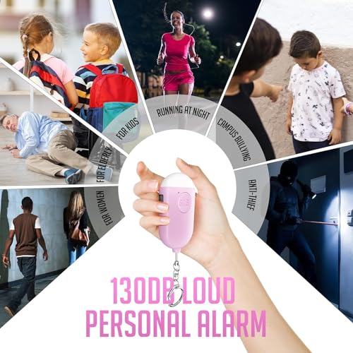 Personal Alarm Siren 3 Pack with LED Flashlight and USB Rechargeable N533250