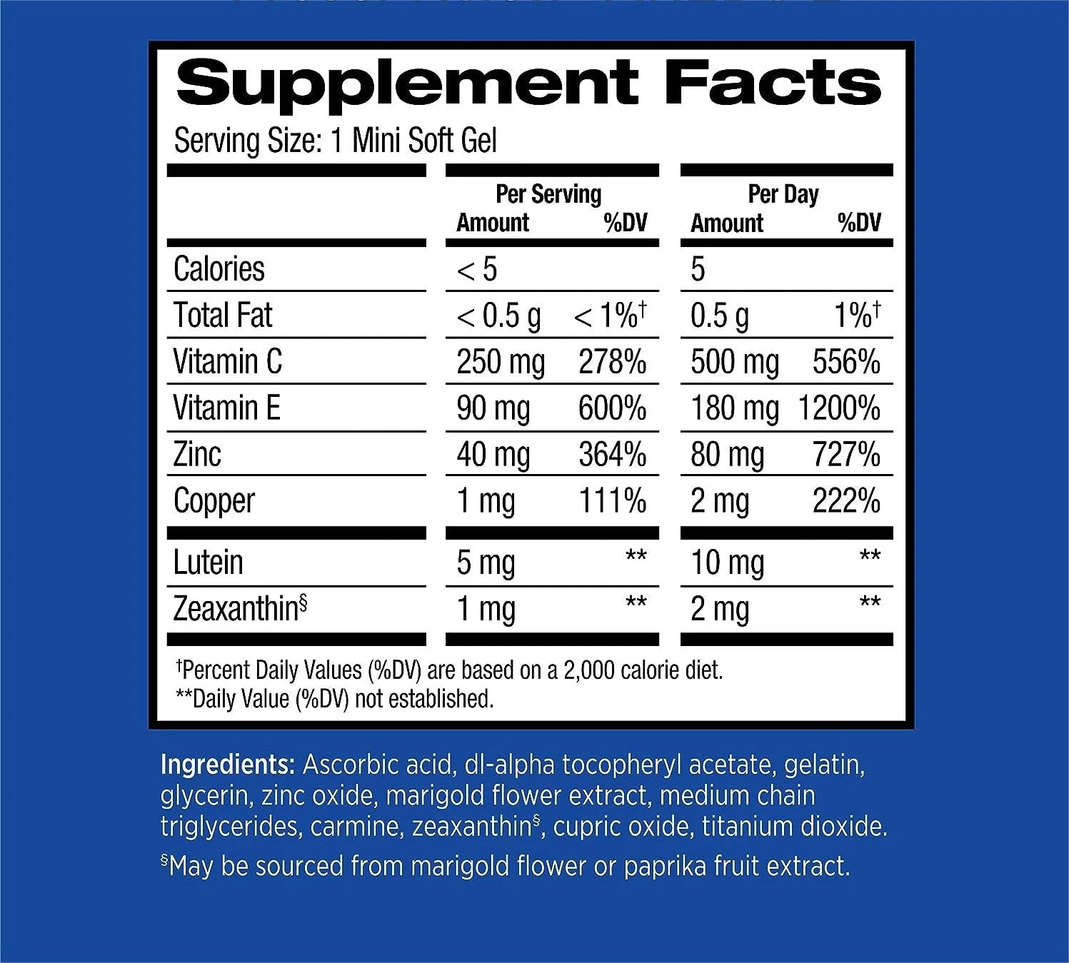 Eye Vitamin and Mineral Supplement, 210 softgels Y552614