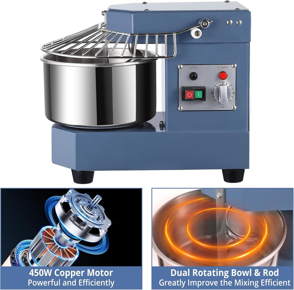 Dough Mixer 8.5Qt, 450W Dual Rotating with Stainless Steel Bowl K72119
