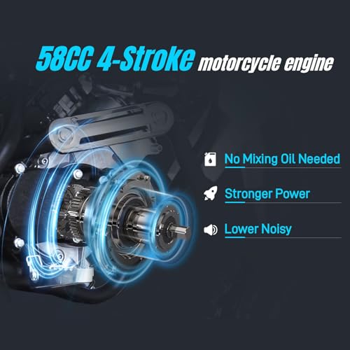 Mini Dirt Bike 58cc 4-Stroke Gas Pocket Motorbike with Disc Brakes O114476