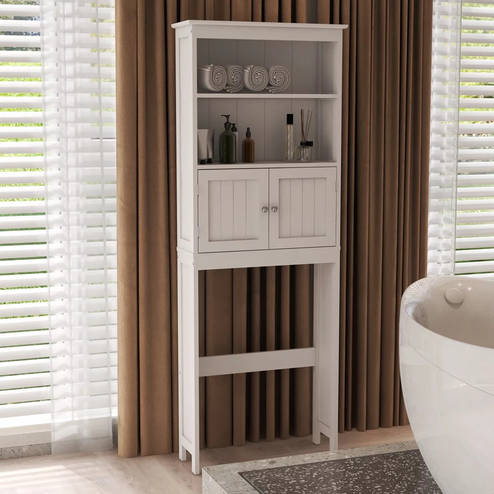 Over the Toilet Storage Cabinet with 2 Doors, White V784