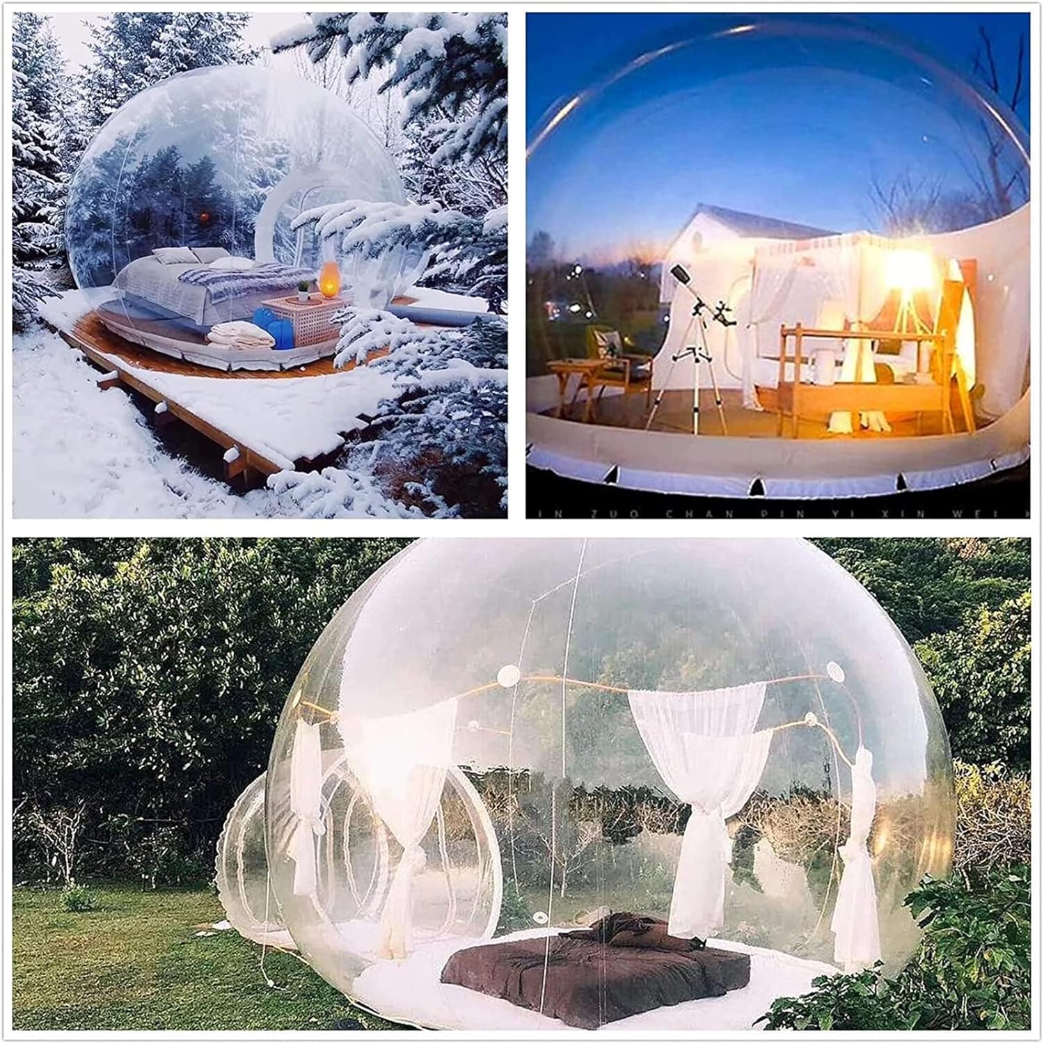 Inflatable Bubble Camping Tent with Single Tunnel Dome P400432