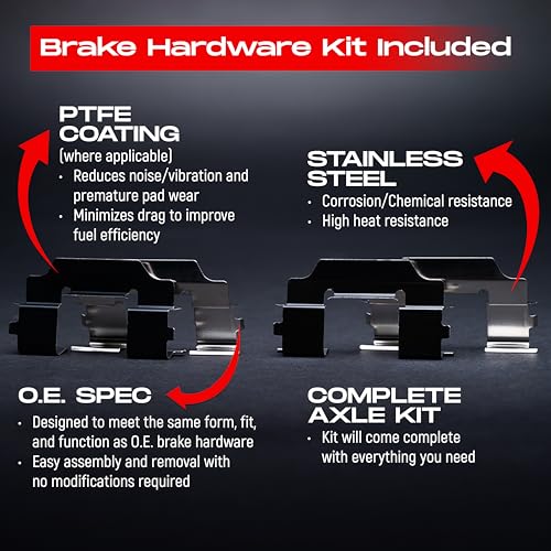 Front Rear Brake Pads and Rotors Kit with Ceramic Pads, Fits 2005-2010 Honda Odyssey B2475