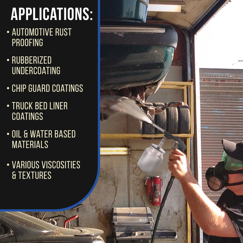 Undercoating Spray Gun with Regulator and Suction Feed Cup L3865