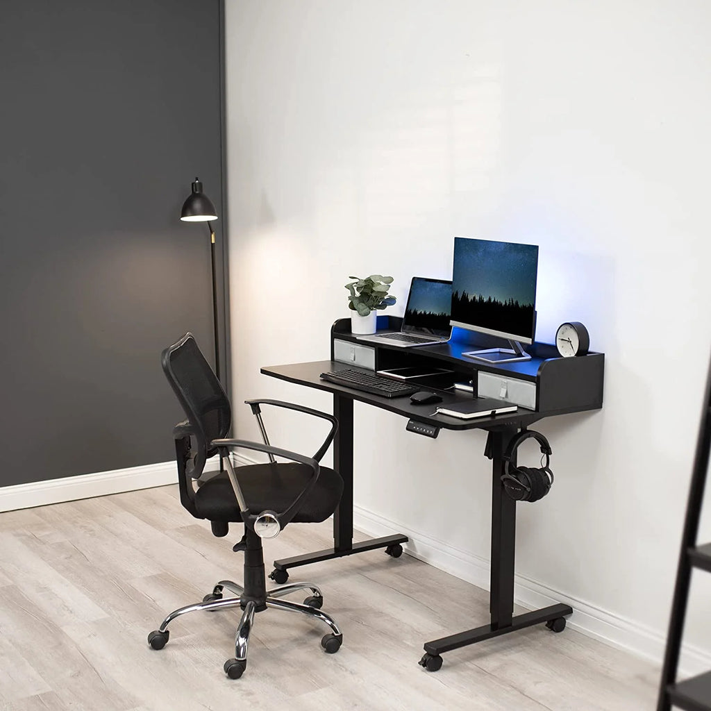 Adjustable Height Standing Desk with Storage Drawers Y818796