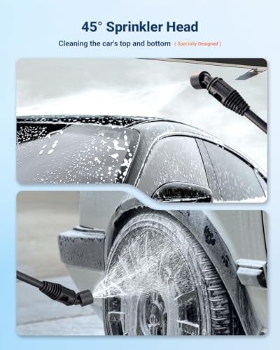Cordless Pressure Washer 970PSI Portable Handheld Cleaner with 6-in-1 Nozzle Z3821