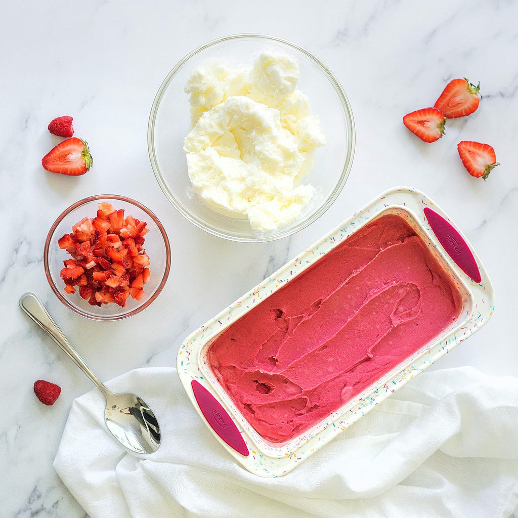 Silicone Loaf Pan, Medium, White Confetti P6468
