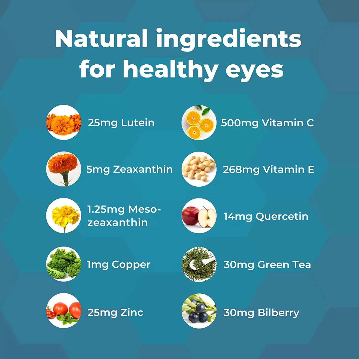 Macular Support Supplement with Bilberry, Zeaxanthin and Lutein, 60 Capsules P548890