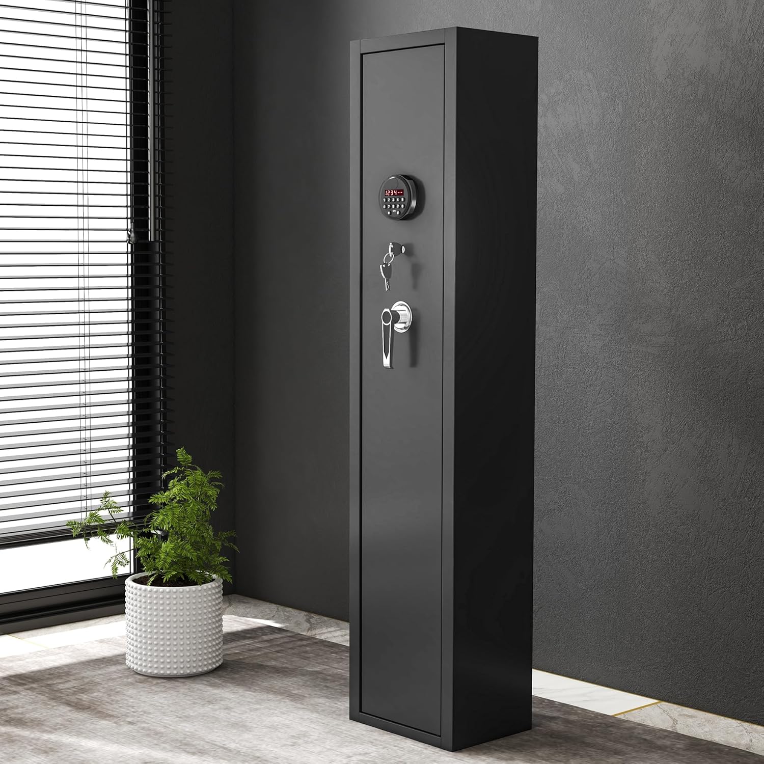 3-5 Rifle Gun Safe with Digital Keypad and Fireproof Bag Z38609