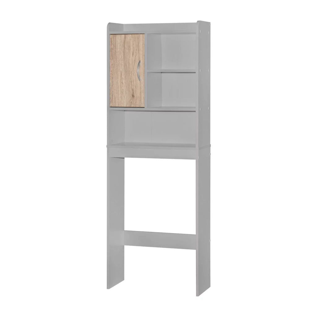 Over-the-Toilet Storage Cabinet in Light Gray & Natural Oak G649
