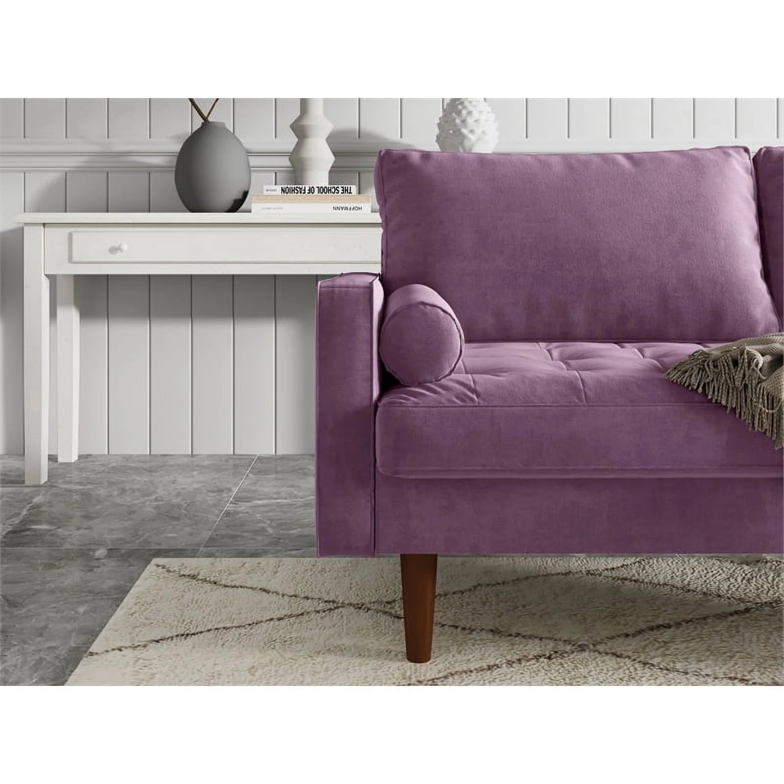 Contemporary 70" Velvet Sofa in Purple L50836