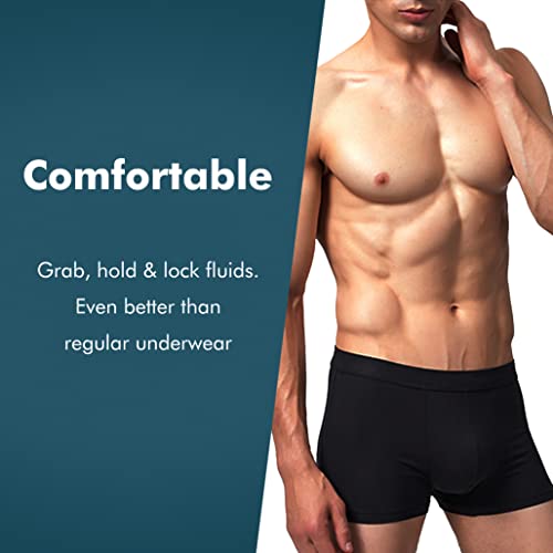 Washable Incontinence Boxer Briefs for Men, 60ML Absorbency, Black M648363