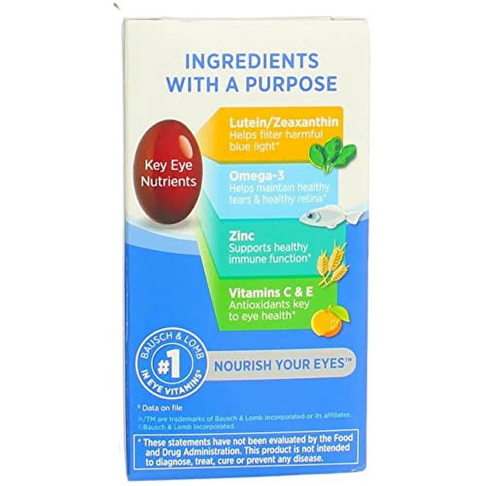 Adult 50+ Eye Vitamin & Mineral Softgels, 200 Count Z4704
