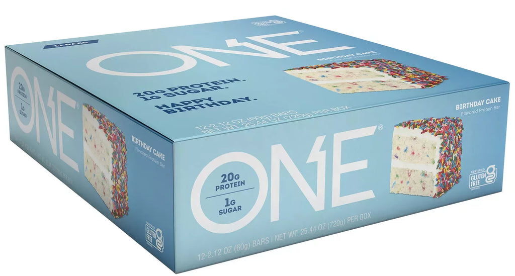 Protein Supplement Bar, Birthday Cake, 20g, 12 Count Y467