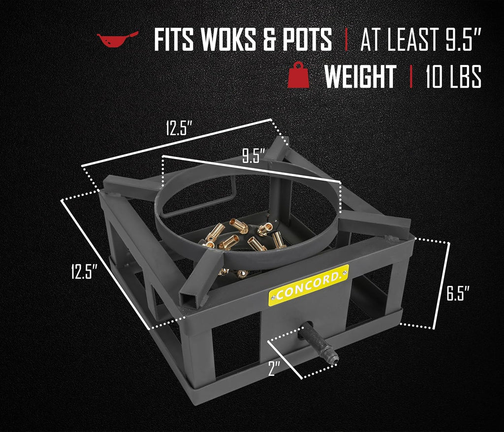 12" Propane Outdoor Burner with Built-in Wok Ring Y211733