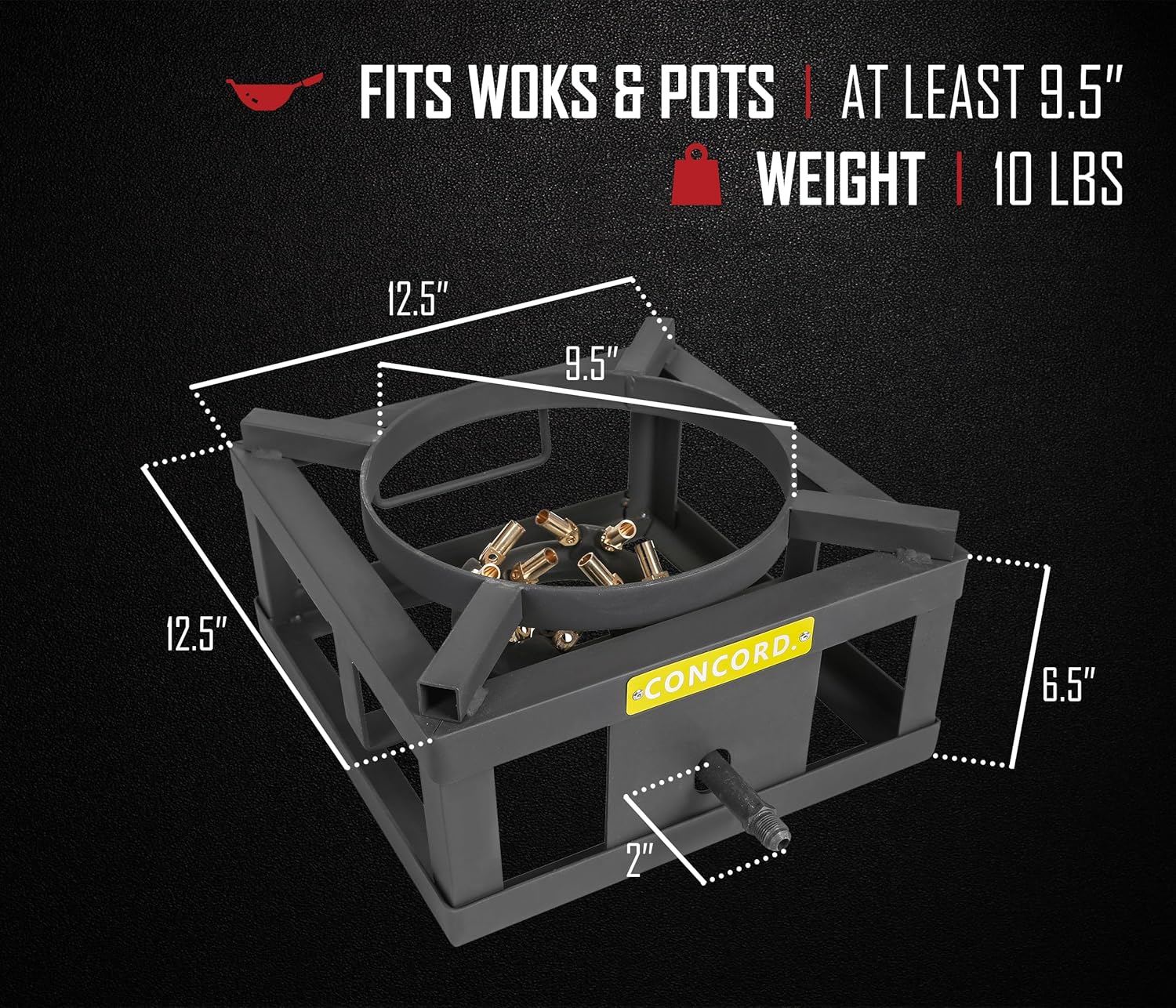 12" Propane Outdoor Burner with Built-in Wok Ring Y211733