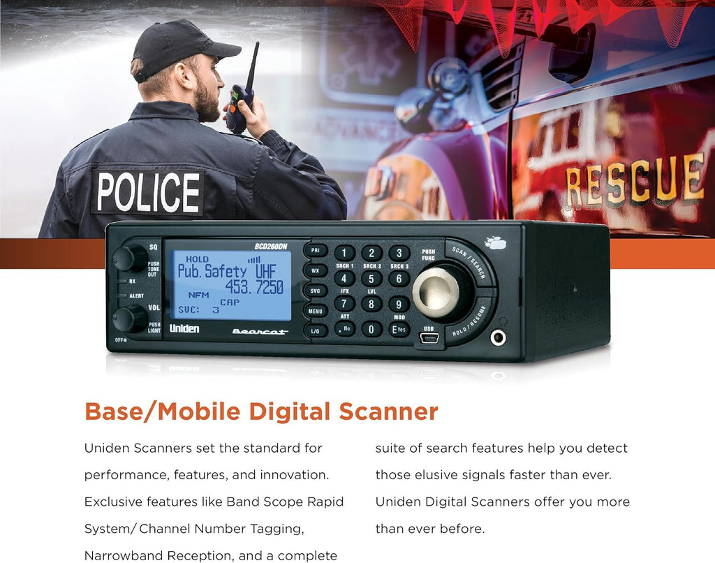 Base/Mobile Digital Scanner with Rapid Channel Tagging and Narrowband Reception A94414