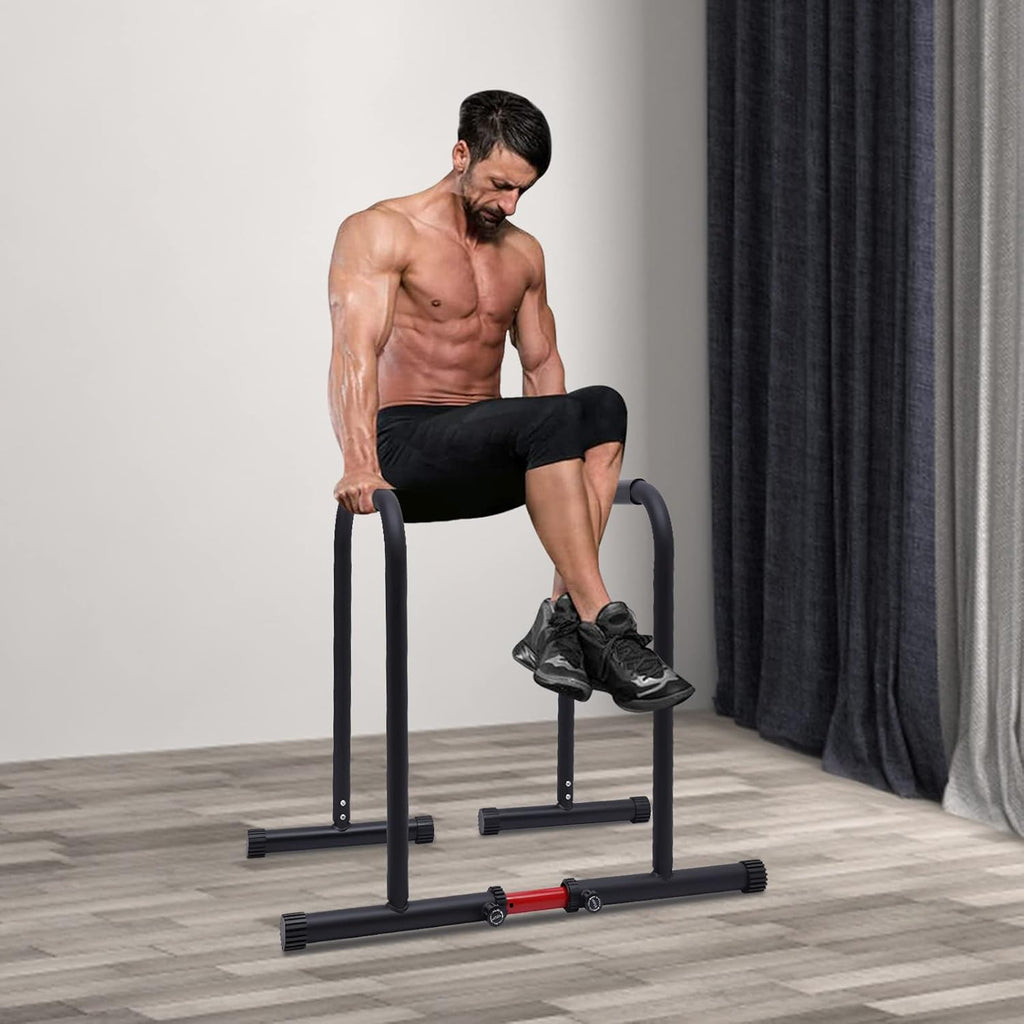 Dip Stand Adjustable Parallel Bars for Tricep Dips and Pull-Ups Z889170