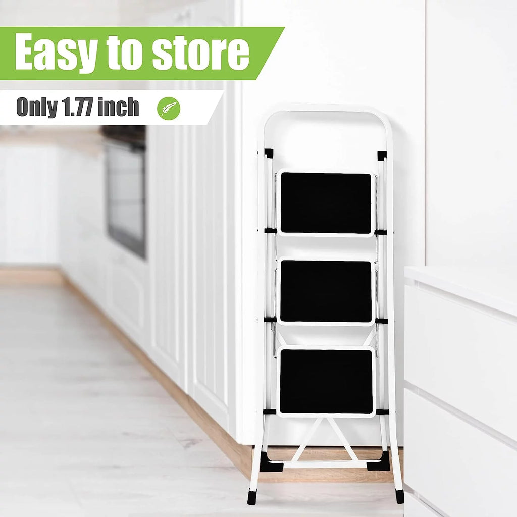 Folding Step Stool with Anti-Slip Pedal and Handrails O5495