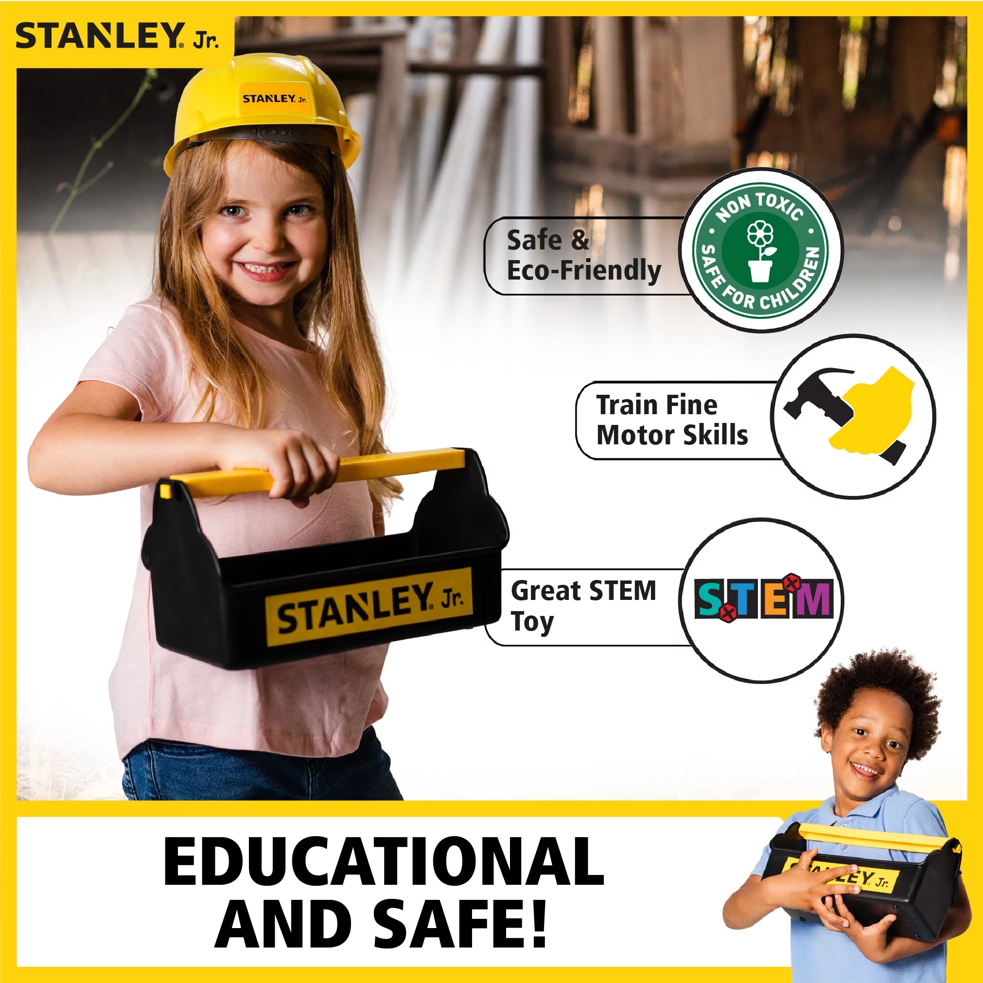 5 Piece Tool Set and Toolbox For Kids R795944