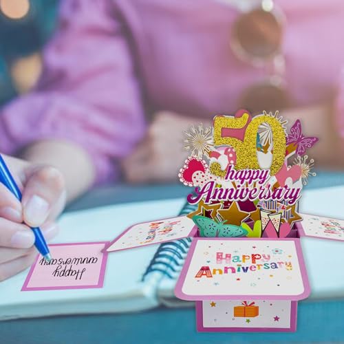 10th Anniversary Card for Husband Wife, Funny 10 Years Married Card for Parents J910109