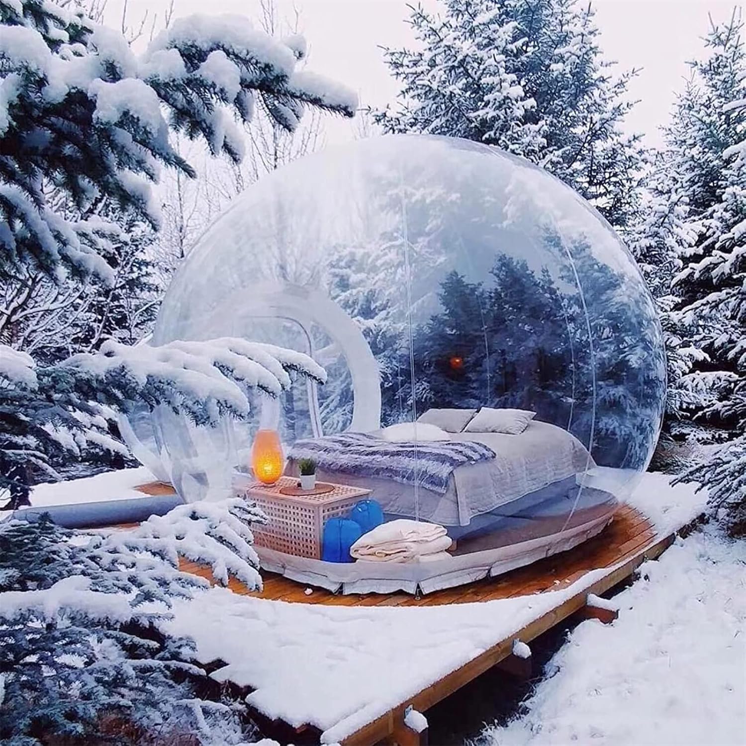 Inflatable Bubble Camping Tent with Single Tunnel Dome P400432