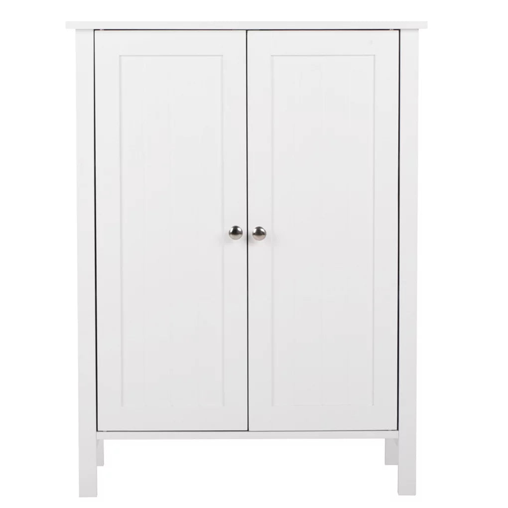 Wooden Bathroom Cabinet with Double Doors and Shelves K3403