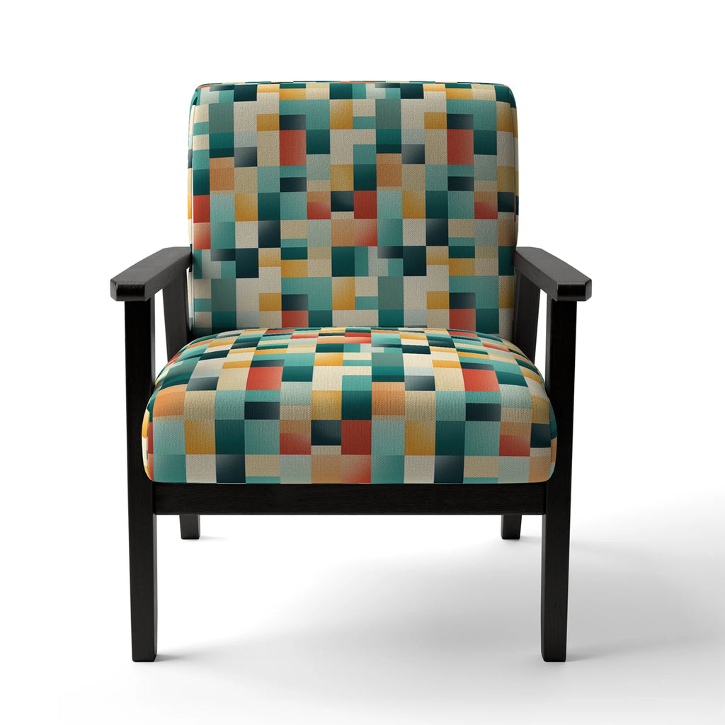 Upholstered Striped Accent Chair Modern Contemporary Arm Chair O877881