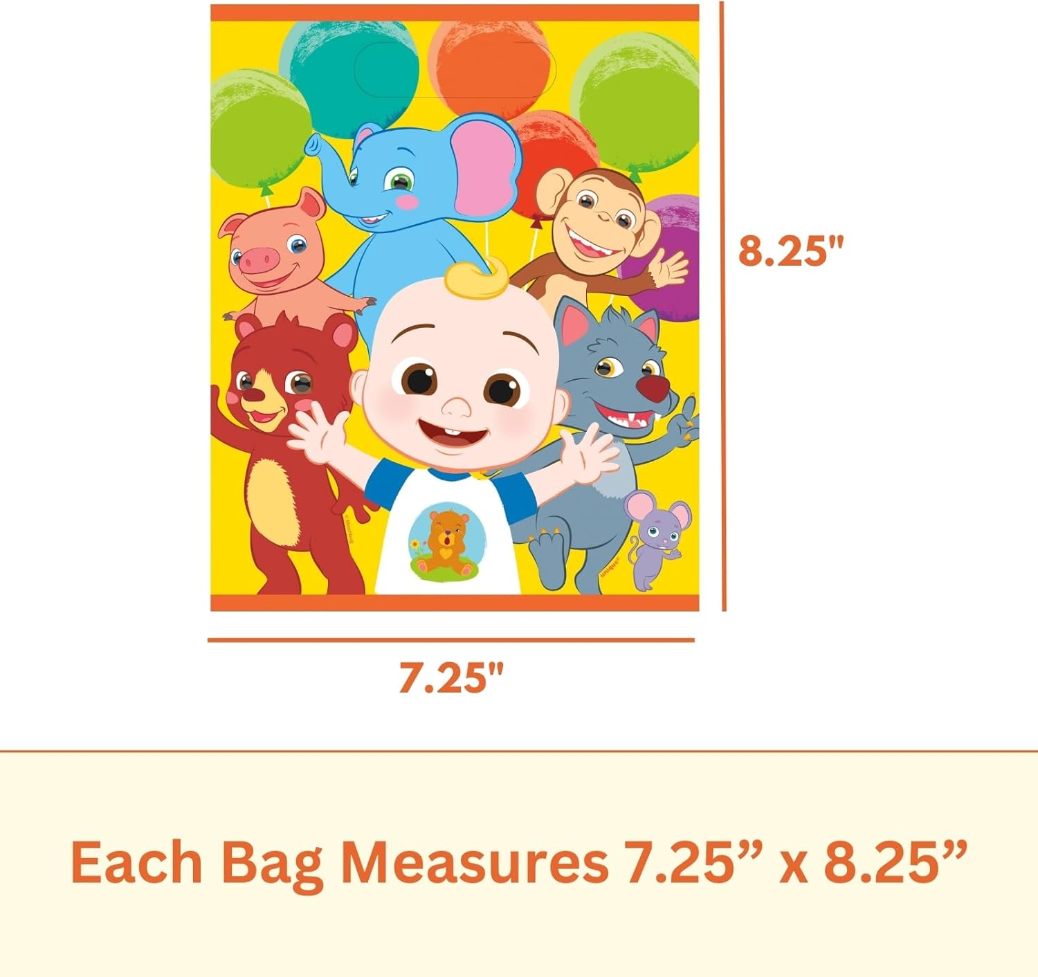 24 Pack Plastic Party Favor Bags with Checklist for Birthday Party Decorations V853