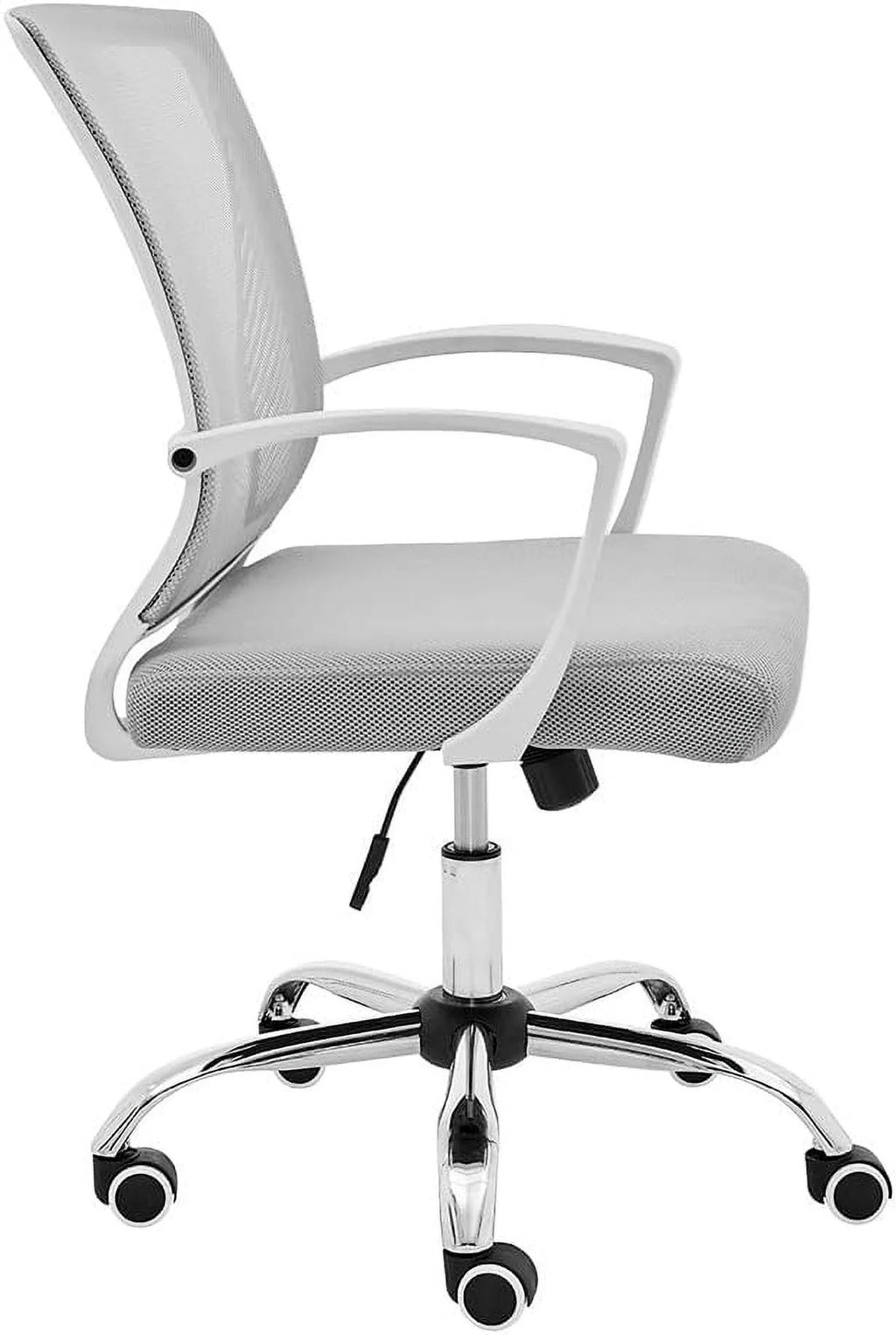 Ergonomic Mesh Back Office Task Chair with Lumbar Support, White/Orange N555299