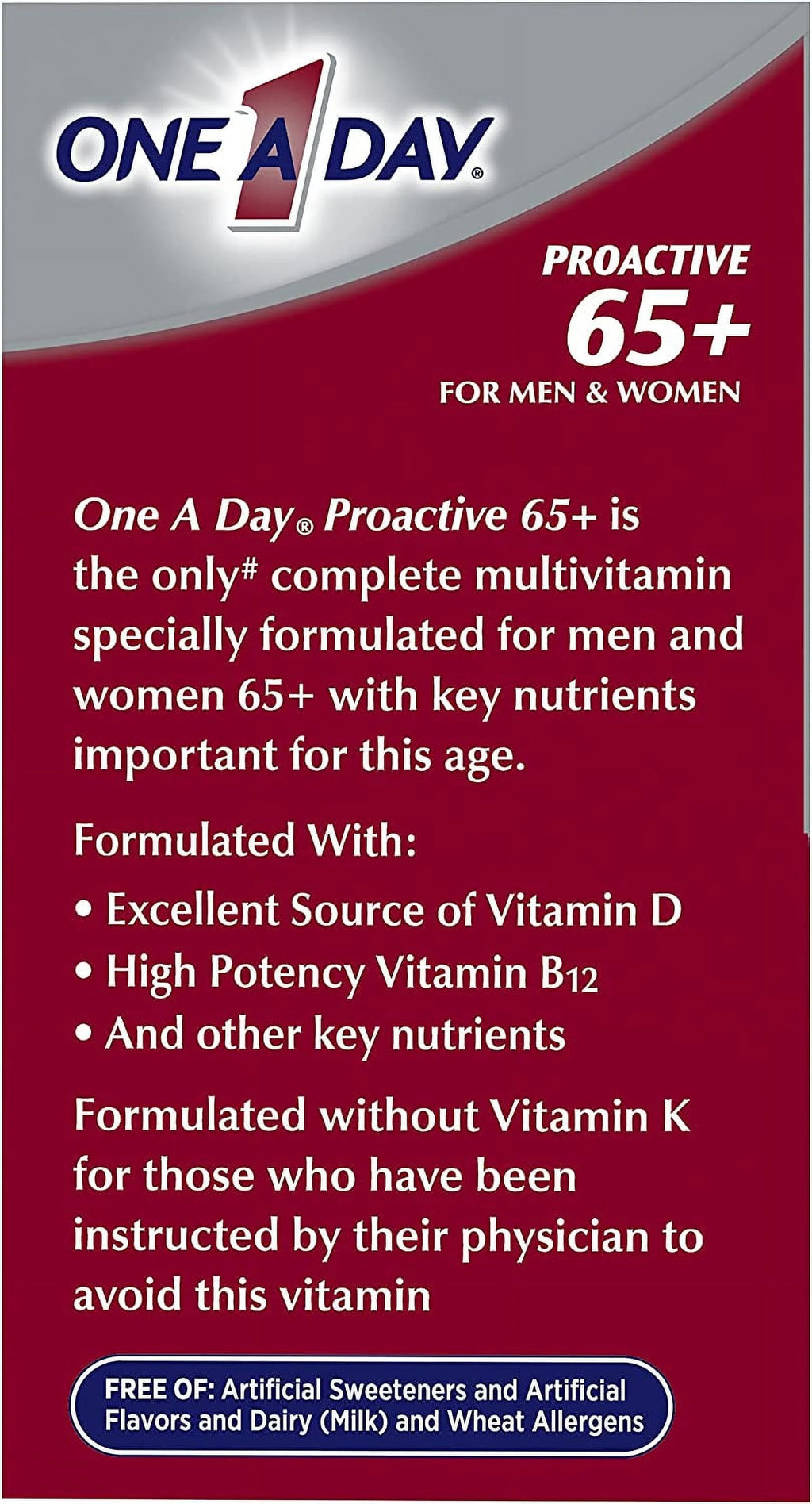 Multivitamin for Men & Women 65+ 150 Tablets I2102