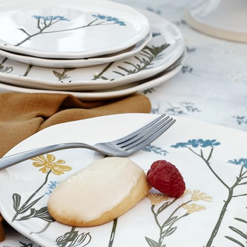 Wildflowers Dinnerware Set, 12 Count, White A6033