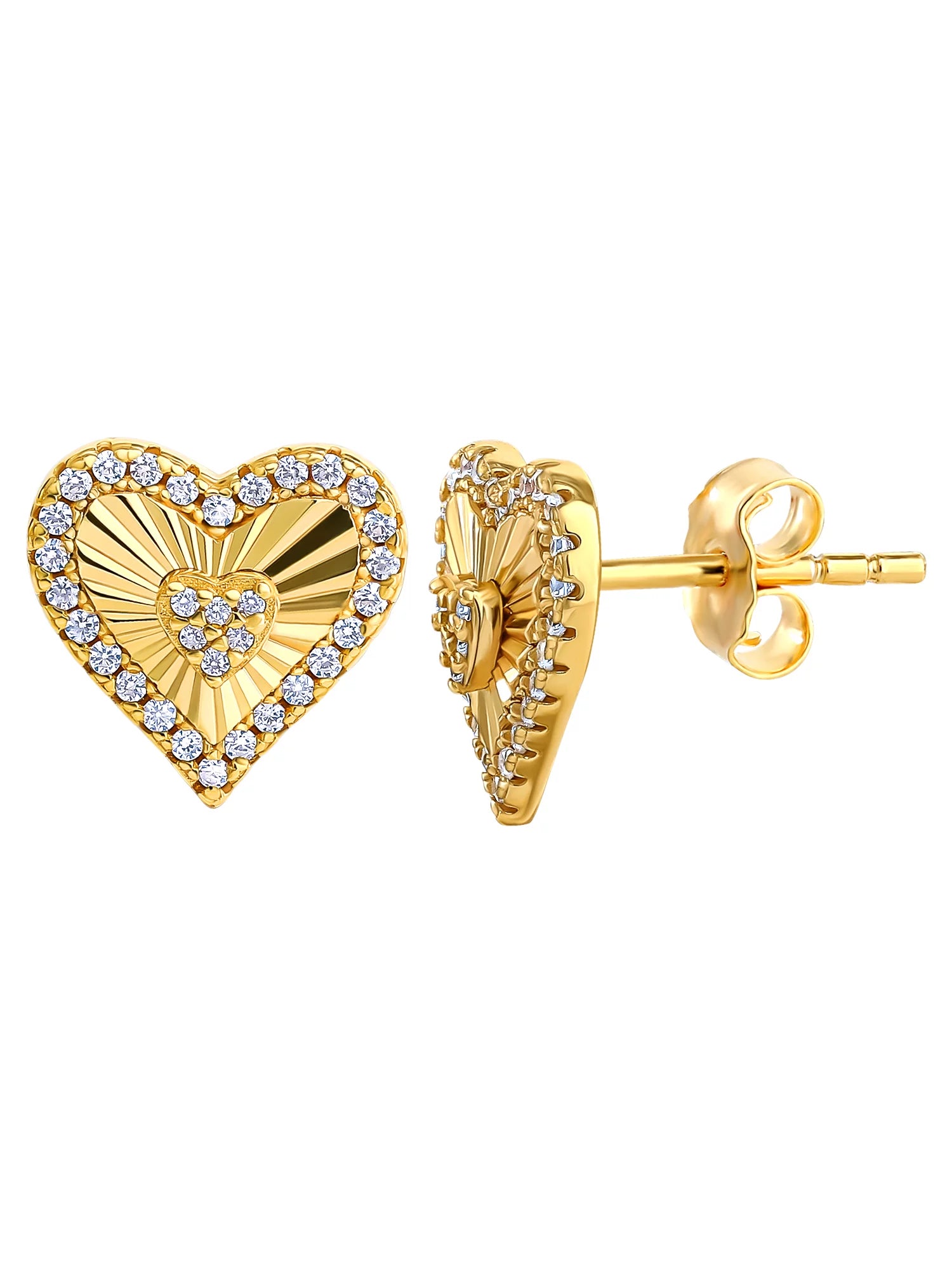 Women’s Sterling Silver Heart Stud Earring X35919