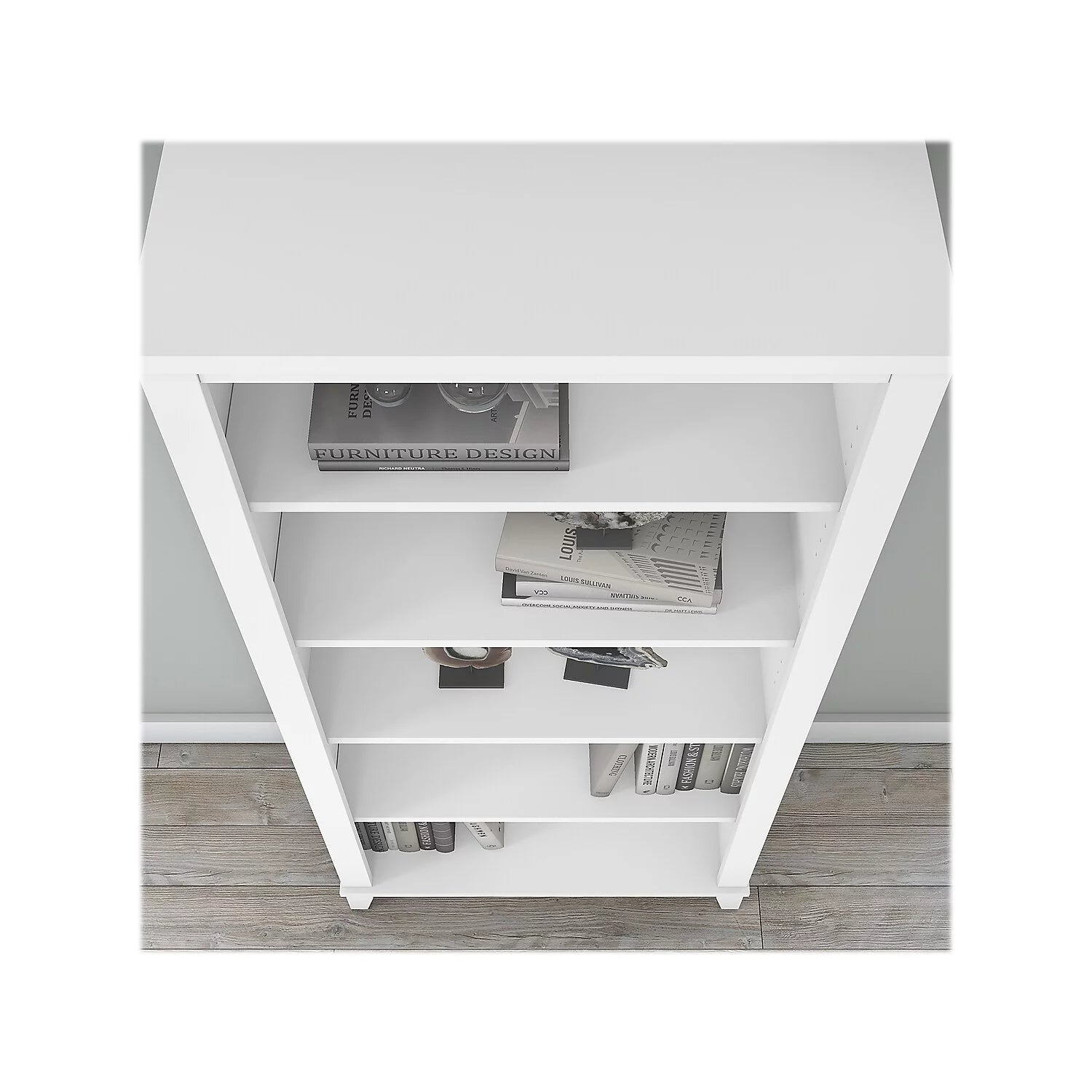 White 5 Shelf Tall Bookcase P636498