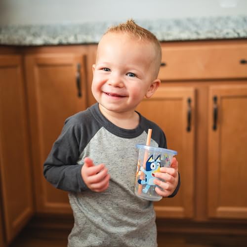 Toddler Straw Cups with Snap On Lids - Spill Proof - 10 Oz - 8 Count O96560
