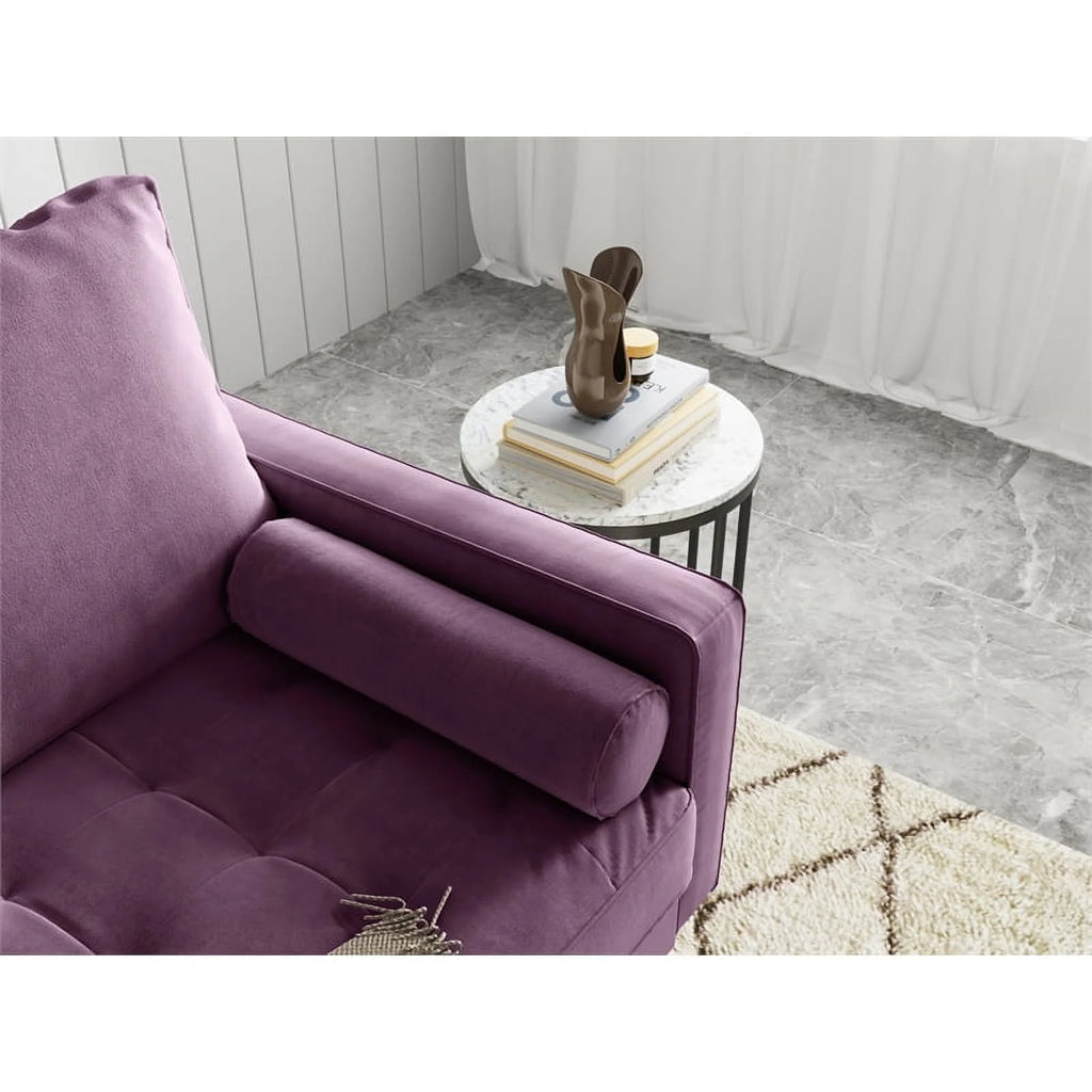 Contemporary 70" Velvet Sofa in Purple L50836