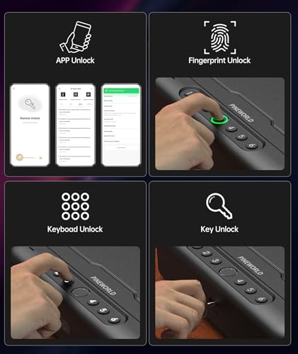 Biometric Gun Safe for Handgun with Fingerprint or Keypad Access R509875