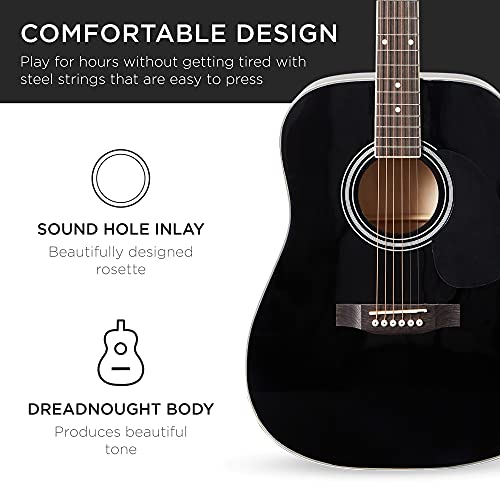 41in Full Size Beginner Acoustic Guitar Starter Set with Case R7041