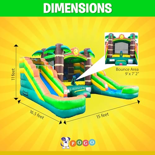 Inflatable Bounce House with Double Water Slides for Kids X3530