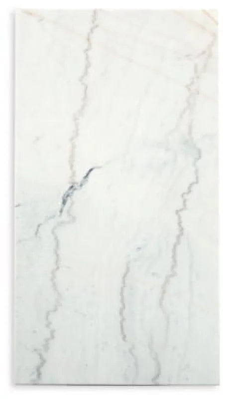 Rectangular Coffee Table with Marble Tabletop, Dark Brown & White R86769