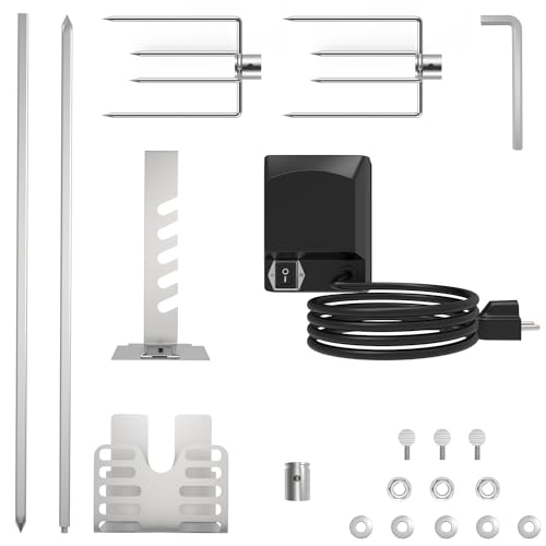 BBQ Rotisserie Grill Kit for 2- to 6-Burner Grills with Motor and Spit Rod W2519