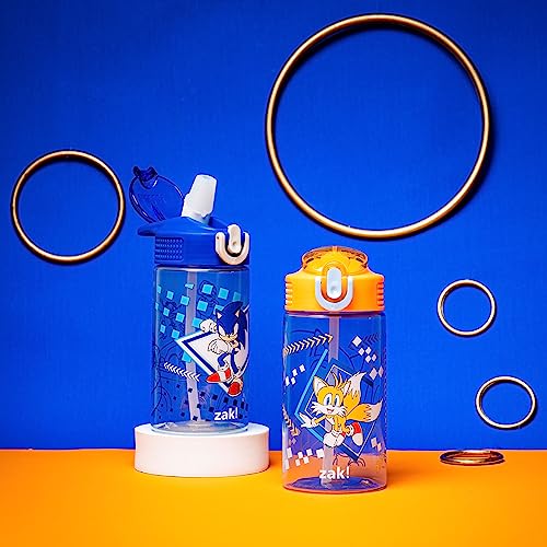 Kids Water Bottle with Spout Cover and Carrying Loop, 16 oz, Pack of 2 C7967