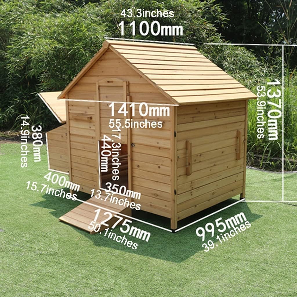 Wooden Chicken Coop with Outdoor Run for Rabbits and Poultry M6905